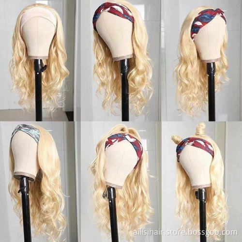 Wholesale Human Hair Headband Wigs For Black Women Raw Virgin Human Hair Headband Wigs